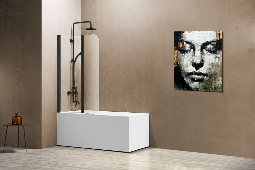 Душевая шторка на ванну Vincea VSB (VSB-12114CLB) черный