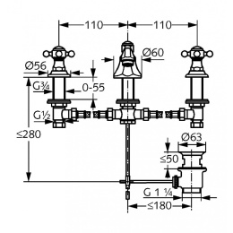 Смеситель для раковины Kludi Adlon (5104605G5) хром