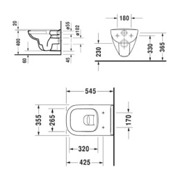 Инсталляция Viega с безободковым унитазом Duravit D-Code 792855 /45700900A1/0067390000, белый