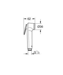 Фото Гигиенический душ Grohe BauClassic 129186 со смесителем