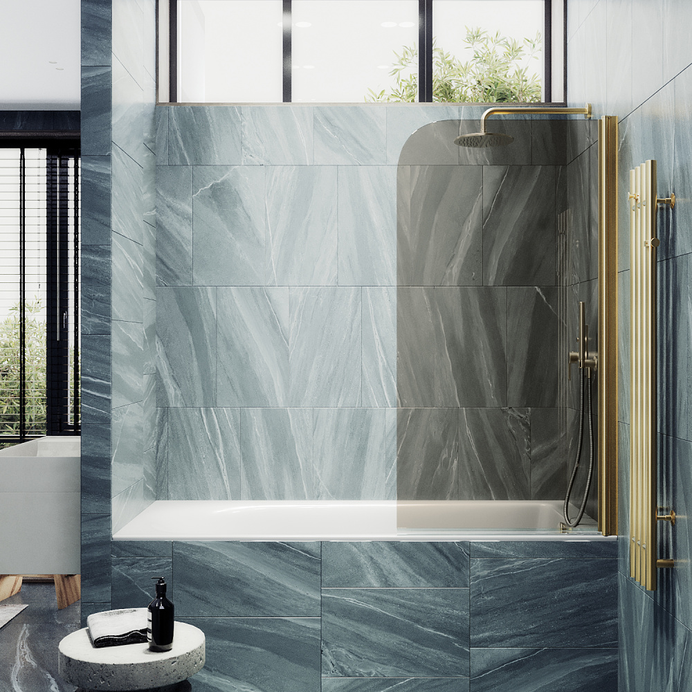 Шторка на ванну Maybah Glass MGV-611-3 поворотная на монопетле