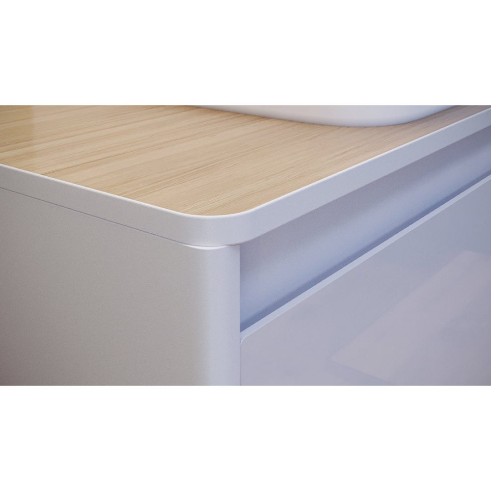 Velvex Klaufs StKLA.100.MH-216.617 Столешница без отверстий, МДФ-HPL, белая/шатане
