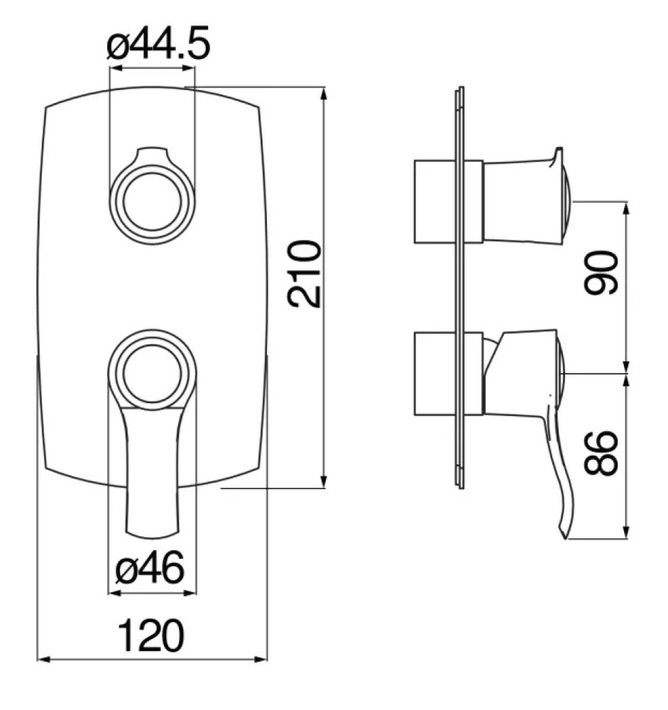 Nobili Sofi WE81102/SICR Смеситель для ванны (внешняя часть)