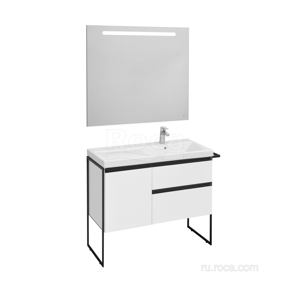 Фото Тумба под раковину Roca Domi (A857478806) белый глянцевый