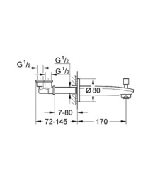 Grohe Eurostyle Cosmopolitan 13277002 Излив, для ванны