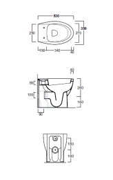 Simas Lft Spazio LFT22 bi унитаз приставной