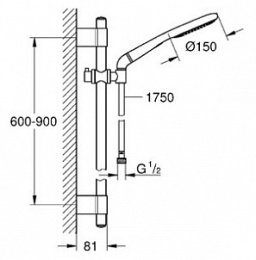 Душевой гарнитур Grohe (27275001) хром