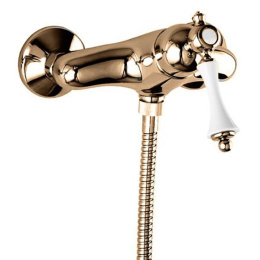 Фото Смеситель Cezares Margot MARGOT-DM-02-Bi для душа, бронза/белый