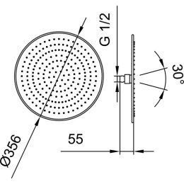 Верхний душ Laufen Other HF504726100000