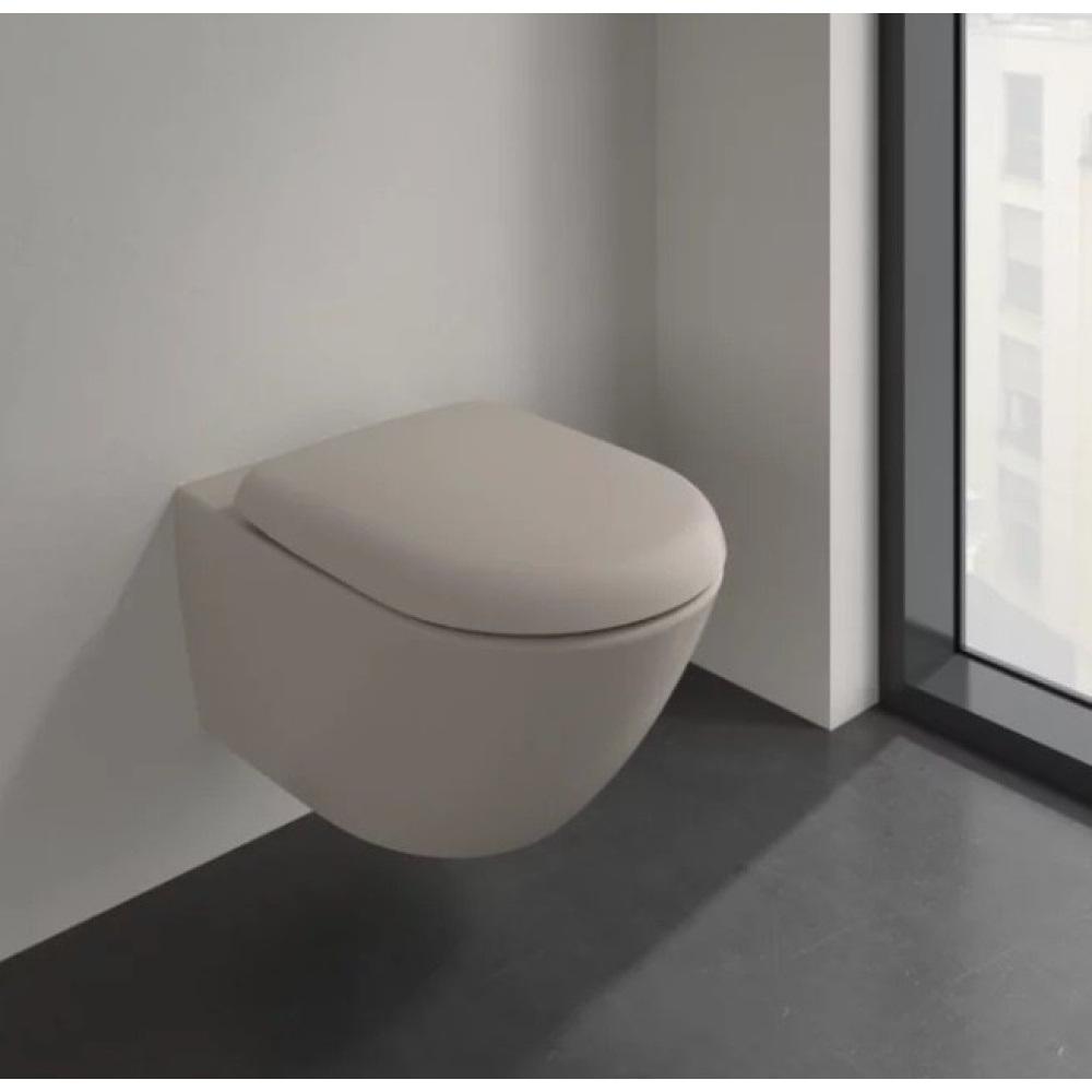 Подвесной безободковый унитаз Villeroy&Boch Antao (4674T0AM) Миндаль
