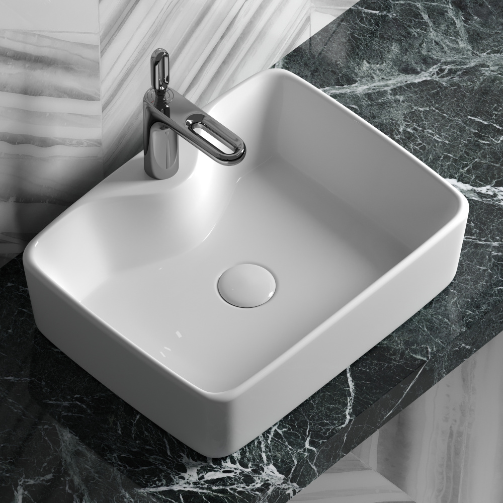Накладная раковина Ceramicanova Element CN6033 прямоугольная 48 см