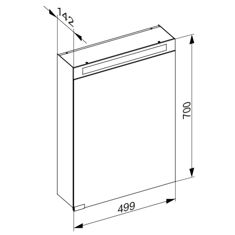 Зеркальный шкаф для ванной Keuco Royal E-One 44304171000