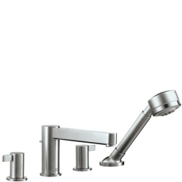 Hansgrohe Axor Steel 35454800 Смеситель ванны для монтажа на плиточный бортик (нерж.сталь)
