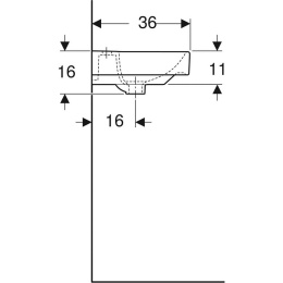 Geberit Smyle Square 500.222.01.1 Раковина, подвесная