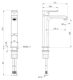 Фото Смеситель для накладной раковины BelBagno Disco DIS-LMC-CRM