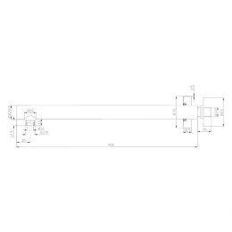 Omnires RA02XCR Кронштейн душевой настенный (хром)