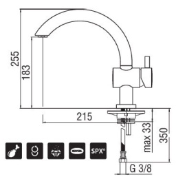 NOBILI Oz T4 OZ513/T4SA Смеситель для кухни (сатин)