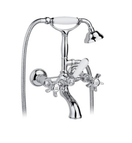 Фото Смеситель Nicolazzi Dames Anglaises 1401CR18 для ванны и душа, хром, ручки Dames Anglaises
