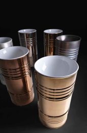 Фото Kerasan Artwork 4742K80 Раковина свободностоящая "BARREL"d45,h90 см, слив в пол, в комплекте с сифон