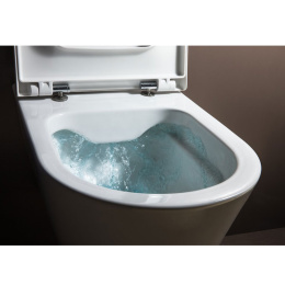 Инсталляция Laufen с безободковым унитазом Laufen Kartell Rimless 8.2033.6.000.000.1, сиденье микрол