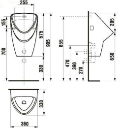 Jika Livo 4020.0 подвесной, с внутренним подводом воды