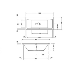 Акриловая ванна 180x80 Duravit (700135000000000)