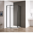 Душевой уголок Cezares ECO-O-P-1-90-C-NERO, 90 х 90 х 195 см, стекло прозрачное, цвет профиля черный