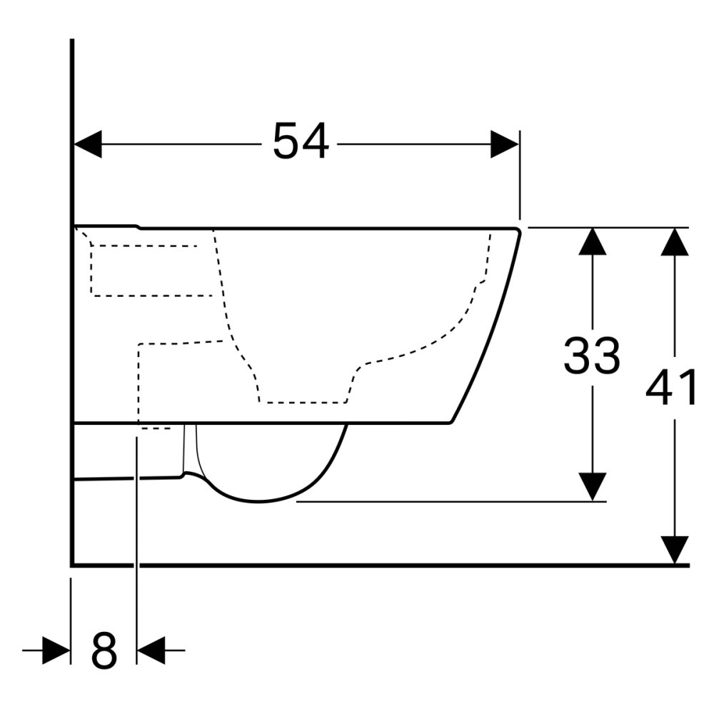 Подвесной унитаз Geberit iCon Square 201950000 безободковый