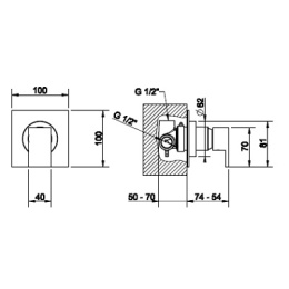 Фото Смеситель для душа Gessi Rettangolo (20109#031) хром