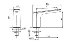 Carlo Frattini F2643CR Излив для наполнения ванны