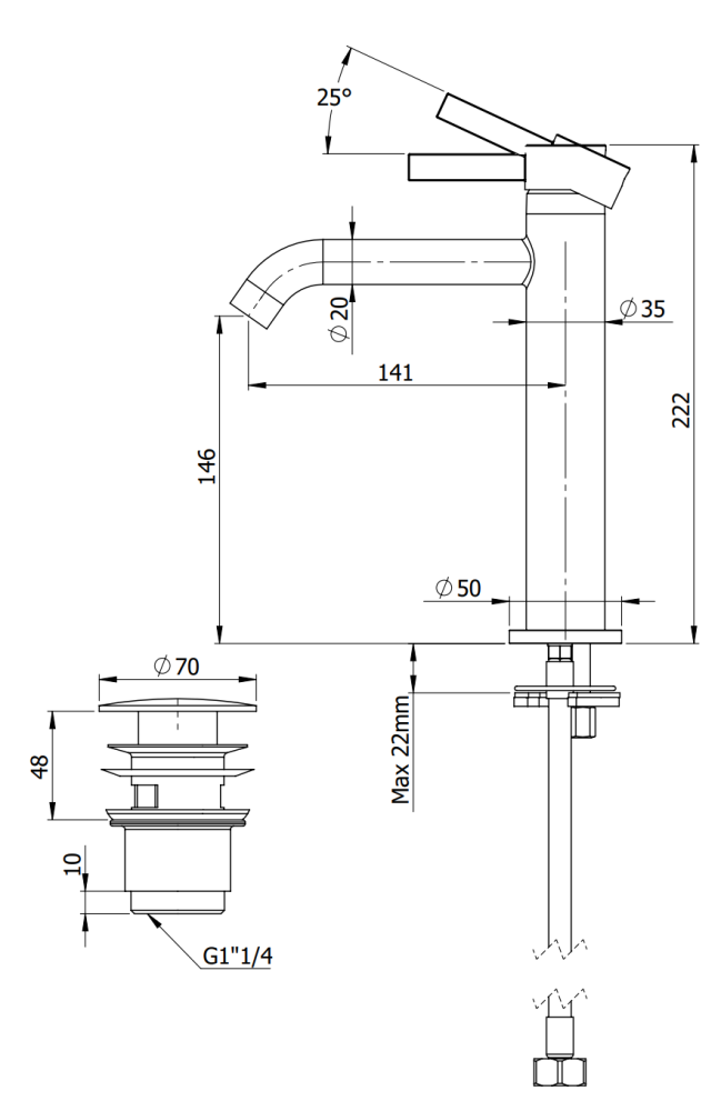 Фото Смеситель для раковины Remer Metrica MC10ACC
