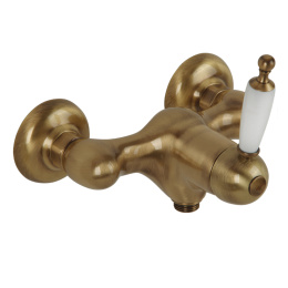 Фото Migliore Oxford 19089 Смеситель для душа внешний, ручка белая, бронза