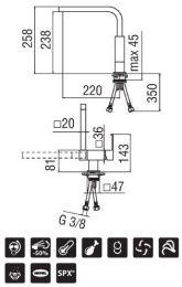 NOBILI Mia MI102114CR Смеситель для кухни (хром)