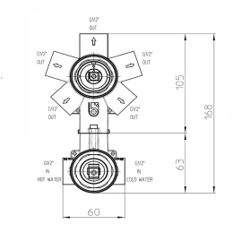Фото Смеситель для душа BOSSINI Oki Z00004.073 Черный матовый 