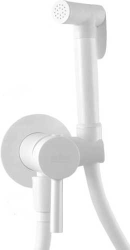 Фото Webert SE870303740 Sax Evolution Гигиенический душ,лейка латунь,гибкий шланг,с внутрен.частью,белый