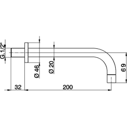 Фото Излив для наполнения ванны Cisal ZA00325021, хром