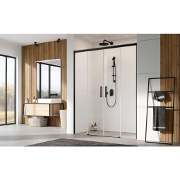 Душевая дверь в нишу Radaway Idea Black DWD 170 профиль Черный стекло прозрачное 387127-54-01