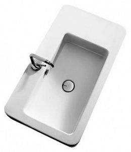 Kerasan Ego 324301 раковина 75х43 с 1 отверстием под смеситель, цвет белый