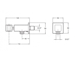 Шланговое подсоединение Jacob Delafon Eo (E14791-CP) хром