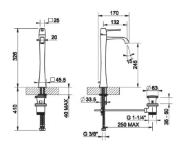 Смеситель для раковины Gessi Mimi (11989#031) хром
