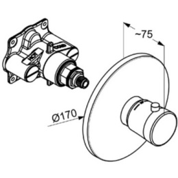 Смесители с термостатом Термостат центральный Kludi Balance (527298775)