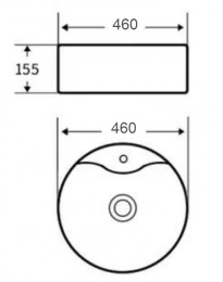 Фото Раковина накладная "BERYL" (white) Esbano (ESRNBERYW) белый
