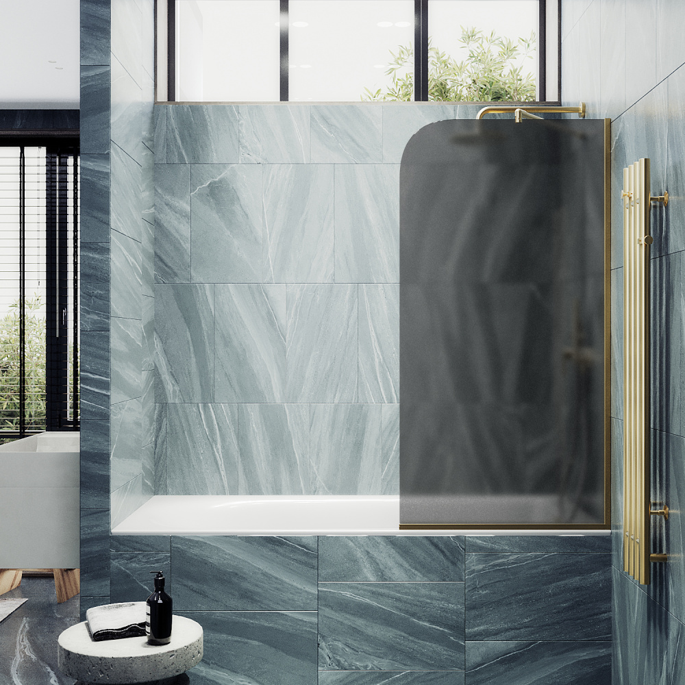 Шторка на ванну Maybah Glass MGV-89-3у в узком профиле