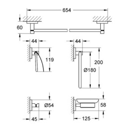 Grohe Essentials 40344001 Комплект аксессуаров