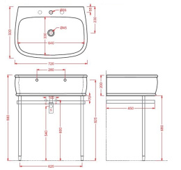 Раковина накладная 72 см ArtCeram Azuley (AZL003 05 00) белый