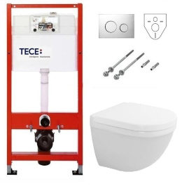 Инсталляция TECE c унитазом Duravit Starck 3 K400626/2227090000/0063890000, белый