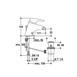 Ideal Standard Cerasprint B3740AA Смеситель для биде