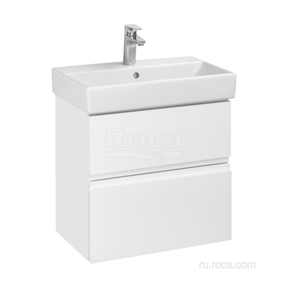 Фото Тумба под раковину Roca Oleta (A857639806) белый глянцевый