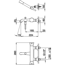 Смеситель для ванны Cisal Cherie CED2701021, хром