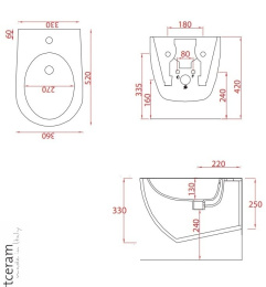 Биде подвесное ArtCeram File 2.0 (FLB001 44 00) зеленый